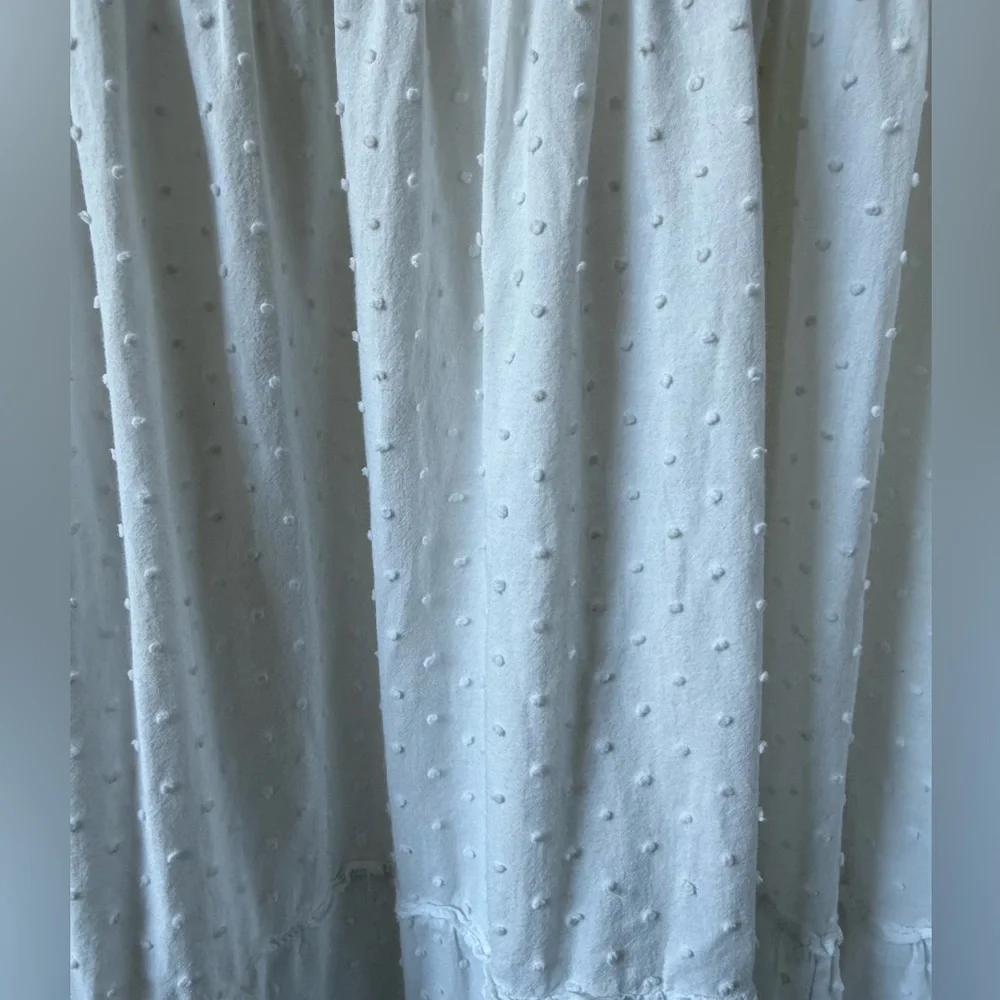 HILL HOUSE Ellie Nap Dress Tiered Swiss Dot Ruffle Cottagecore Coquette White L - Picture 3 of 7